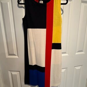 St. John Multicolor Block Mini Dress